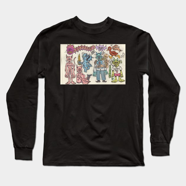 Moleskine sketchbook duck and rabbit fall in love Long Sleeve T-Shirt by FALORI